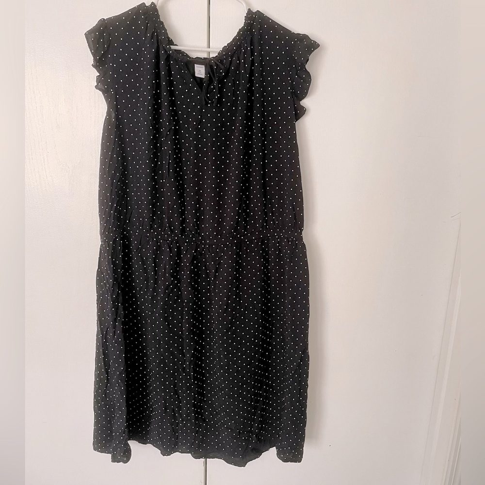 Old Navy 3X black polka dot dress